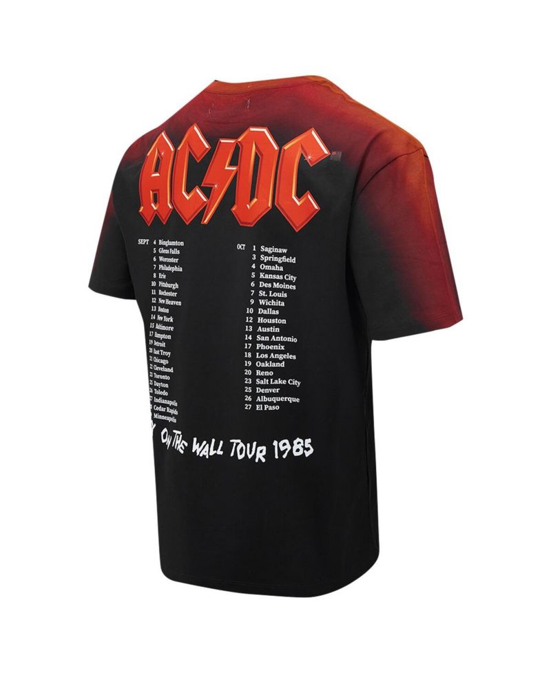 Men's Black AC/DC Fly on the Wall Tour Loose T-Shirt