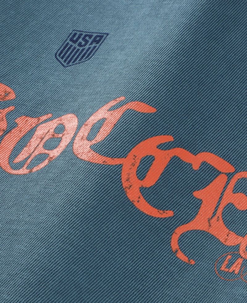 Men's and Women's Blue Host City U.S. Soccer x Los Angeles 2026 Graffiti Vintage T-Shirt
