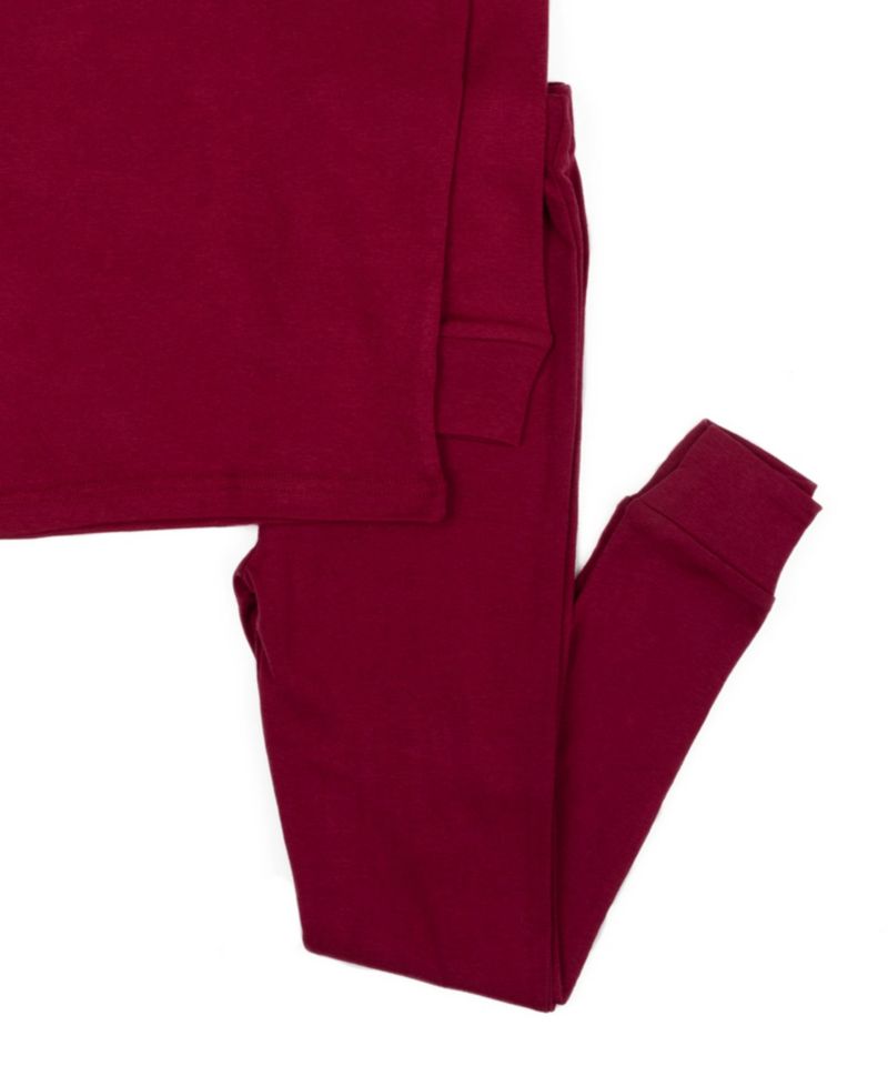 Toddler Matching Family Two Piece Cotton Long Sleeve Solid Color Pajamas 2T-5T