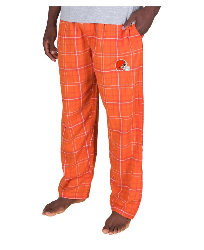 Men's Orange Cleveland Browns Ultimate Plaid Flannel Pants