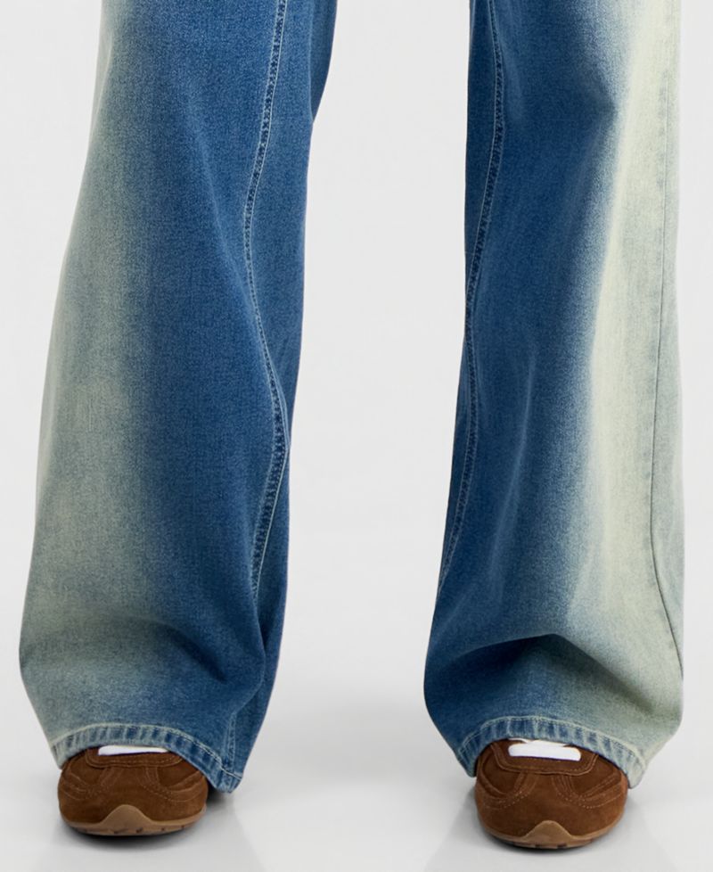 Juniors' Ultra 90s Wide-Leg Ombr&eacute; Jeans