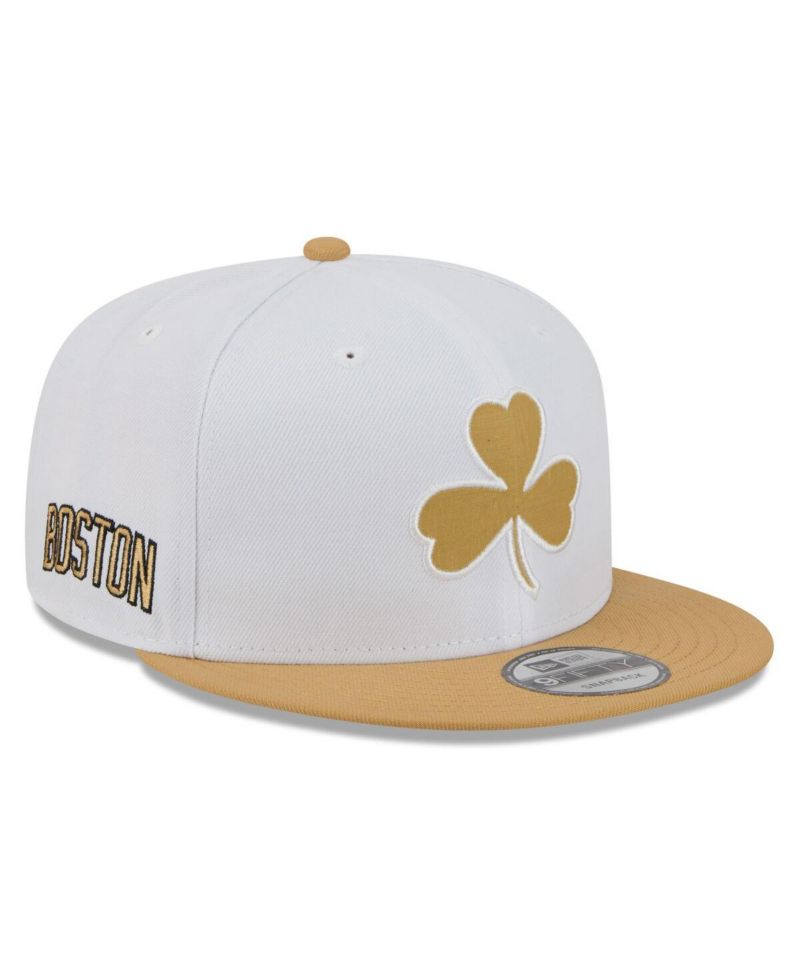 Men's White/Gold Boston Celtics 2025/26 City Edition 9FIFTY Snapback Hat