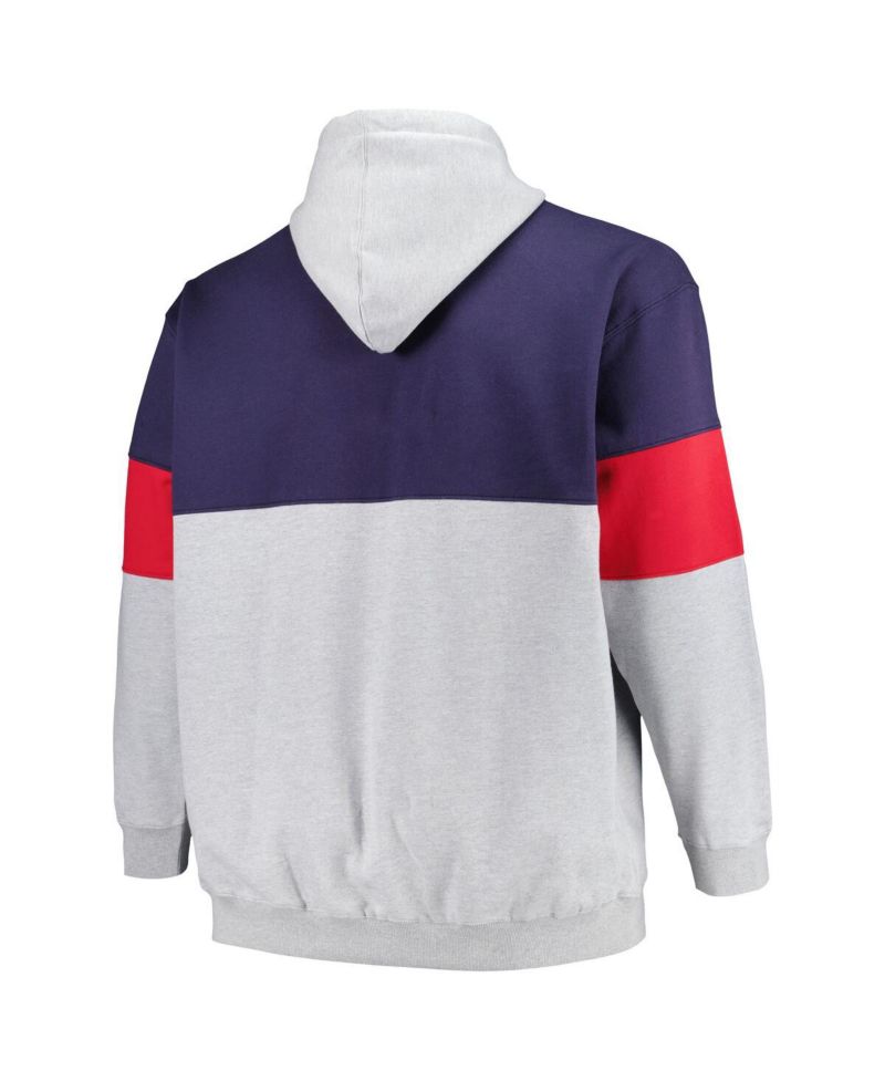Men's Navy, Red New Orleans Pelicans Big and Tall Pullover Hoodie