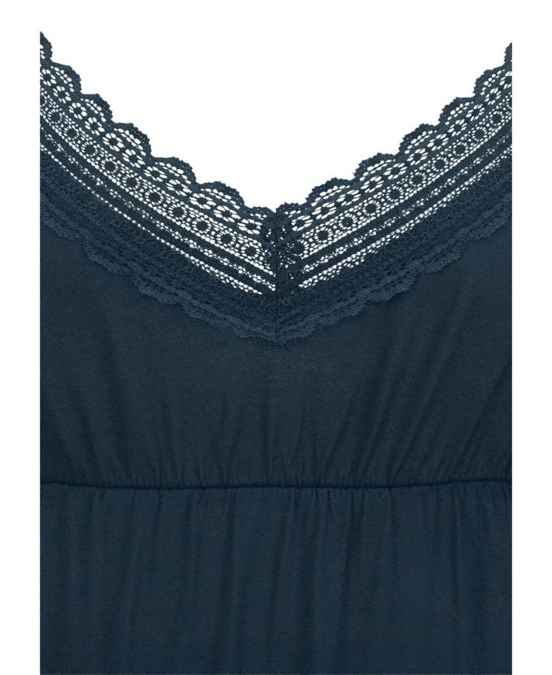 Women's Viscose Lace Trimmed Nightgown Negligee