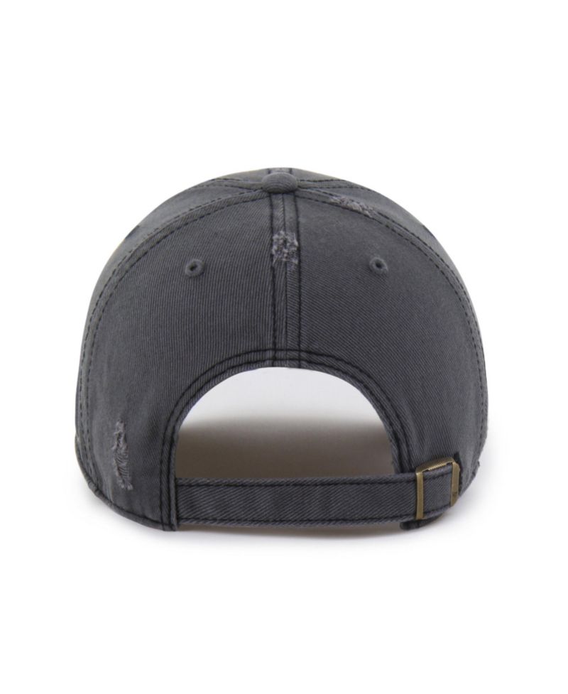 Men's '47 Charcoal Los Angeles Lakers Weathered Clean Up Adjustable Hat