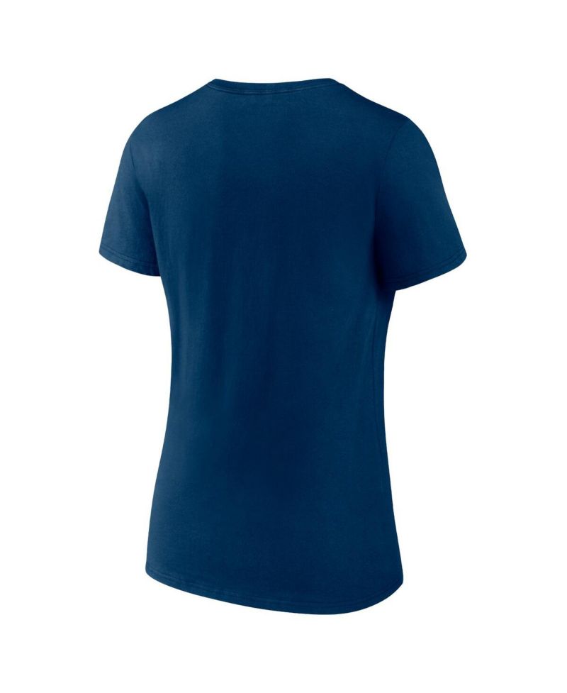 Women's Navy San Diego FC Primary Logo V-Neck T-shirt