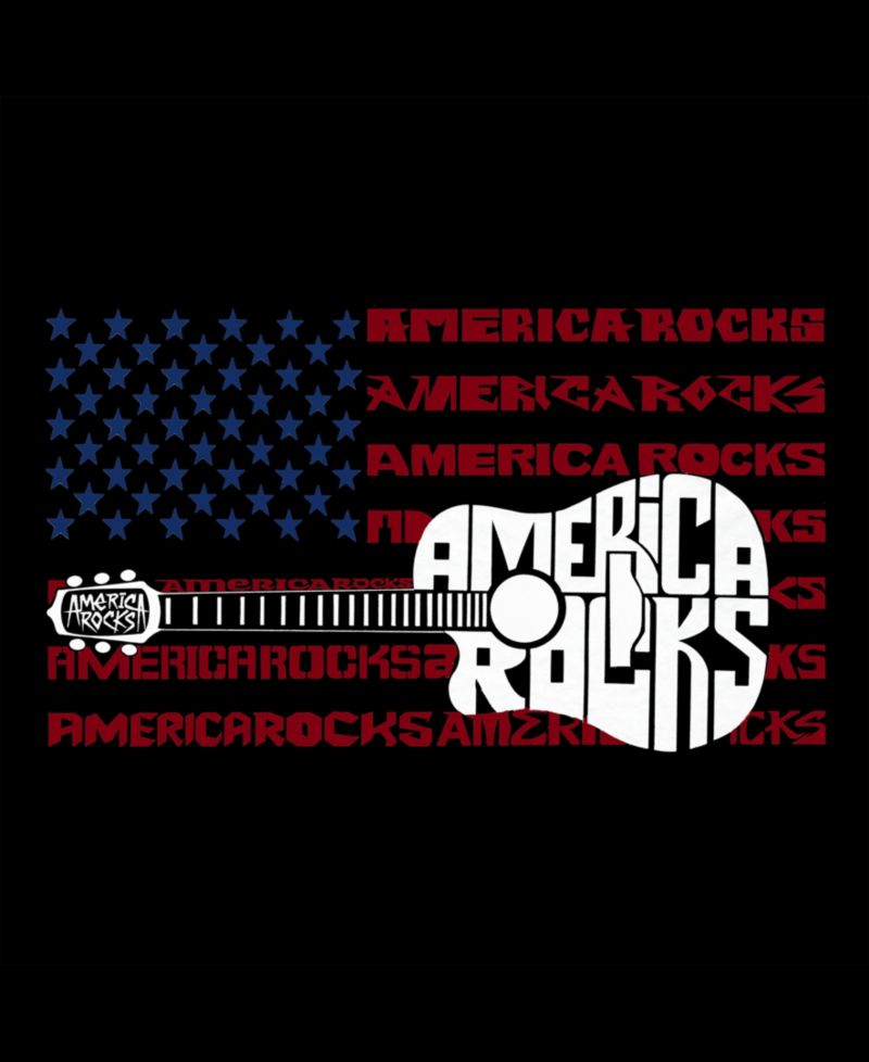 Men's America Rock Word Art Graphic Tank Top