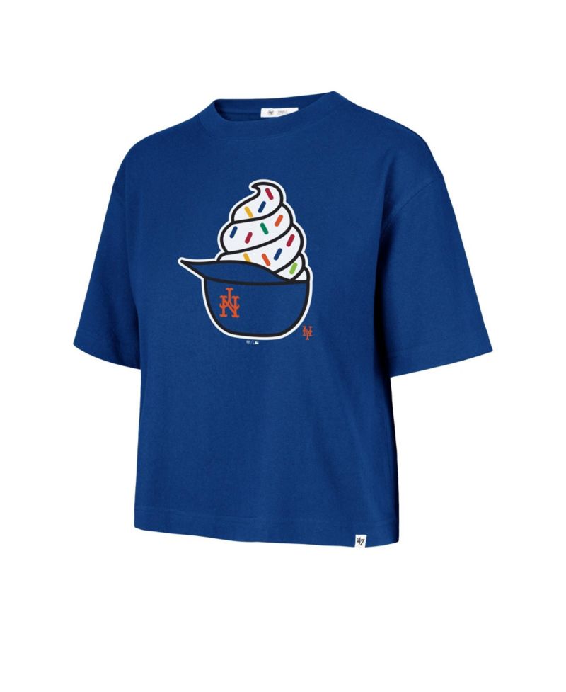 Women's Royal New York Mets Ice Cream Helmet T-Shirt