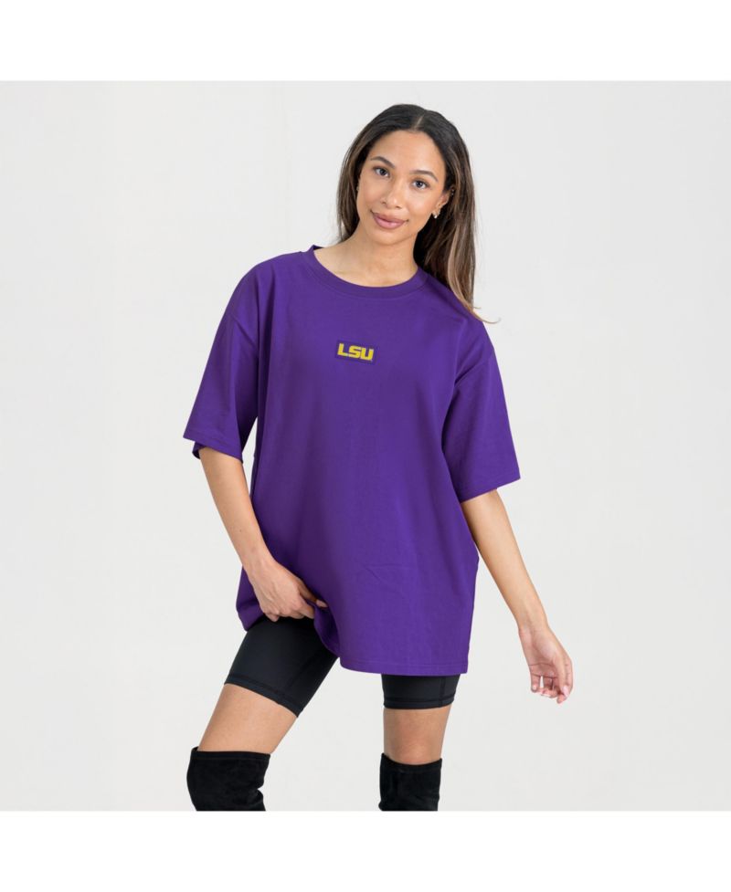 Women's Purple LSU Tigers Oversized Back at Ya T-Shirt