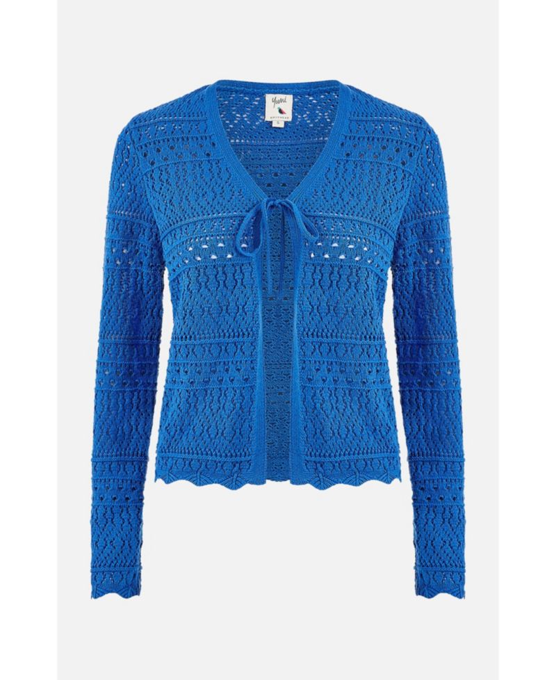 Women's Crochet Tie Front Cardigan
