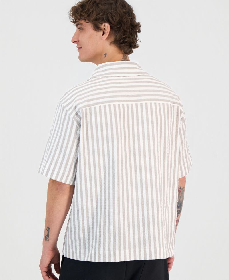 Espino Cotton-Blend Striped Button Shirt