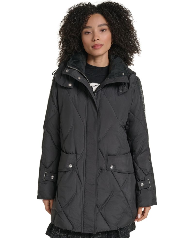 Women's Hooded A-Line Puffer Coat