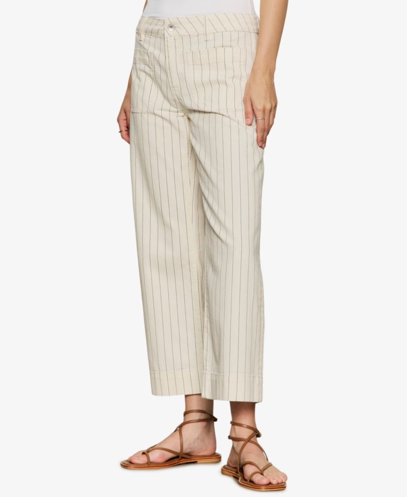 Petite Marine Wide-Leg Cropped Capri Pants