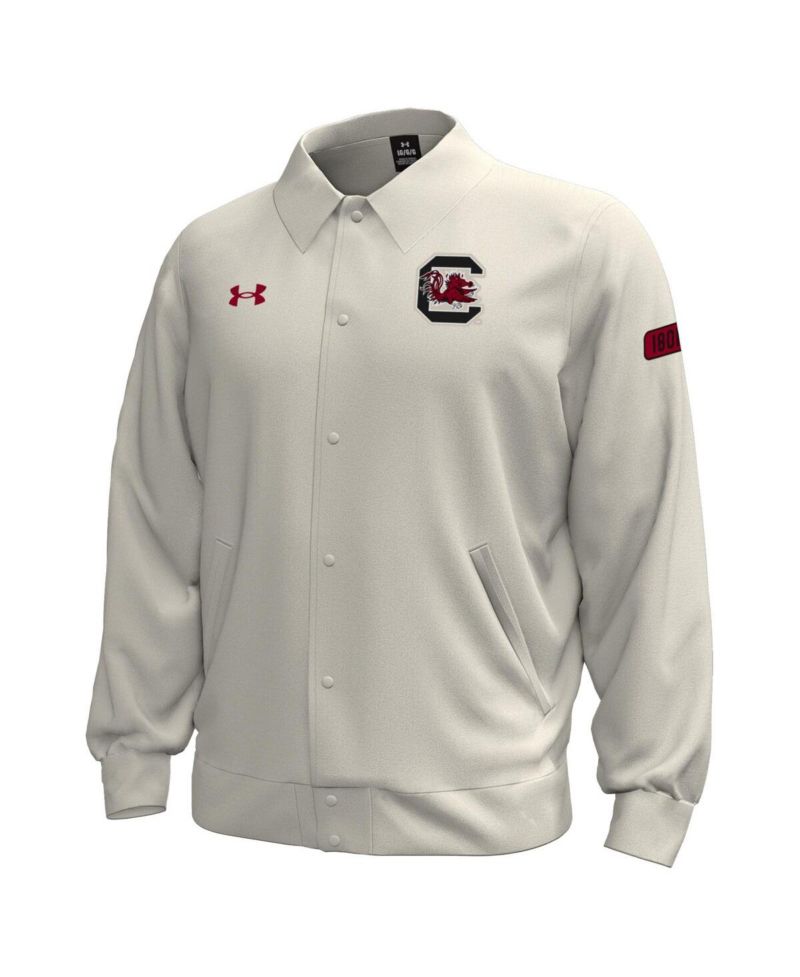 Men's Stone South Carolina Gamecocks Gameday Icon Full-Snap Fleece Jacket