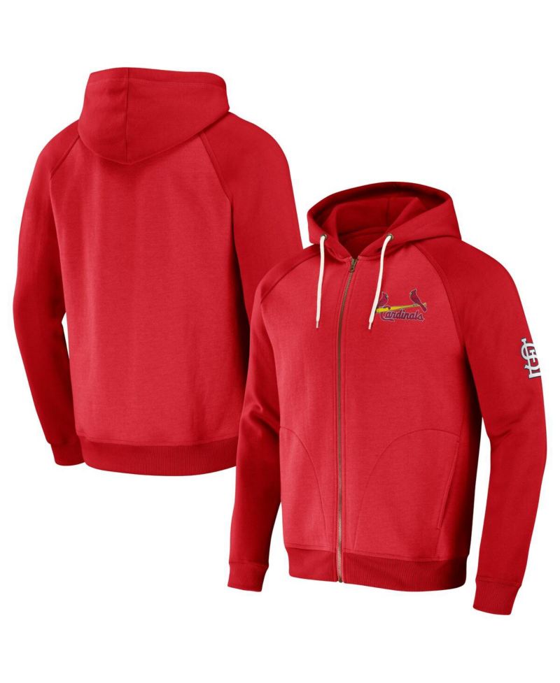 Men's Darius Rucker Collection by Red St. Louis Cardinals Raglan Full-Zip Hoodie