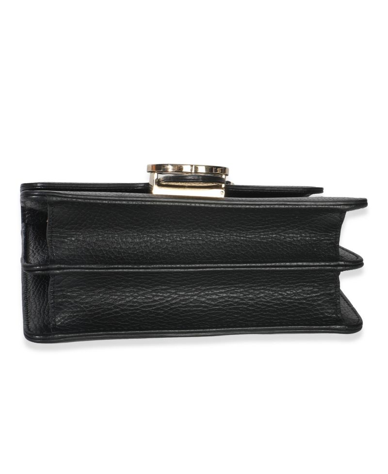 Black Dollar Calfskin Interlocking G Small Bag