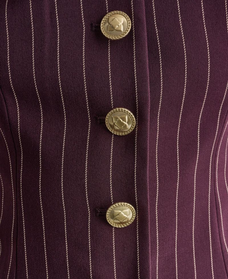 Women's Pinstripe Square-Neck Vest