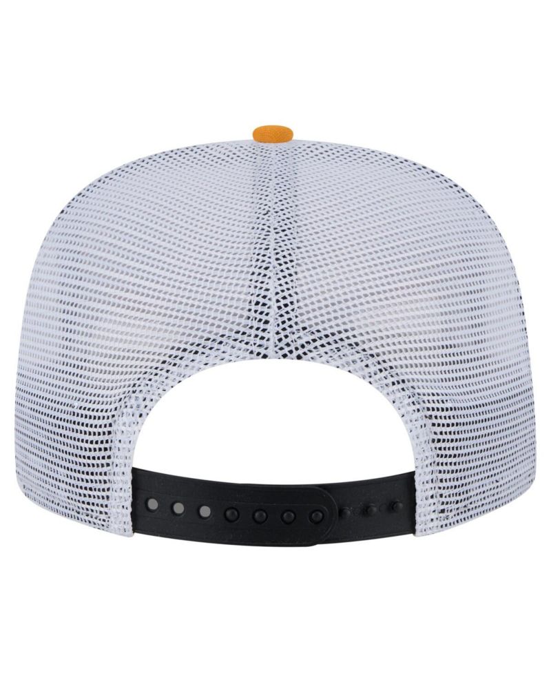 Men's Black/Gold Pittsburgh Penguins Throwback V-Dye Adjustable Golfer Hat