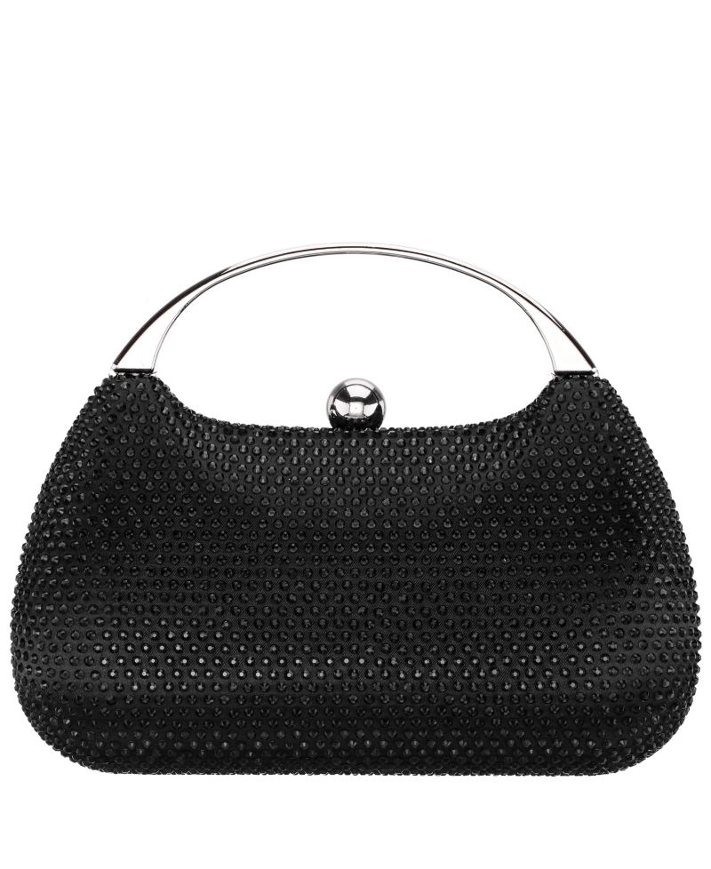 Crystal Minaudiere with Metal Handle