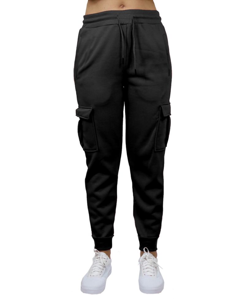Women's Heavyweight Loose Fit Fleece-Lined Cargo Jogger Pants