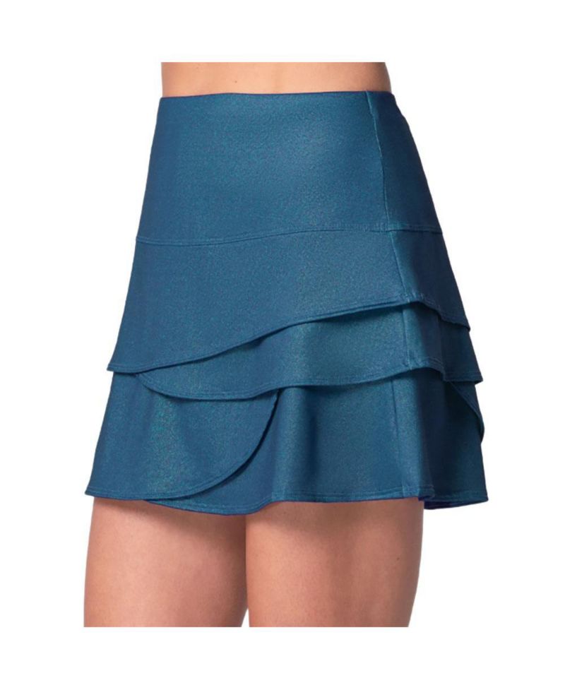 Women's All That Shimmers Scallop Heather Tennis Skirt