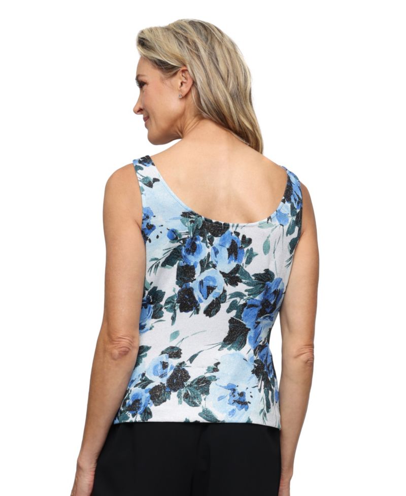 Women's Printed Sleeveless Tank Top & Jacket, 2-Piece Set