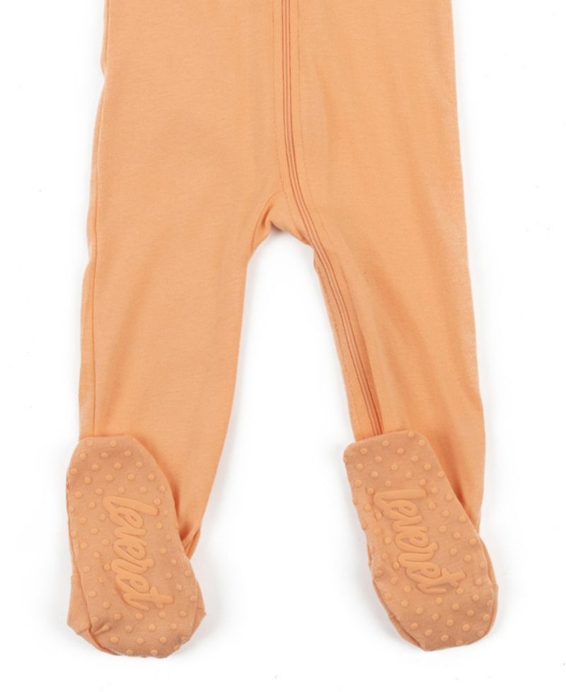 Toddler Matching Family One Piece Footed Cotton Long Sleeve Solid Color Pajamas 2T-5T