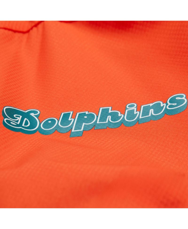 Men's Orange/Aqua Miami Dolphins Tie Breaker Vintage Logo Lightweight Anorak Half-Zip Windbreaker