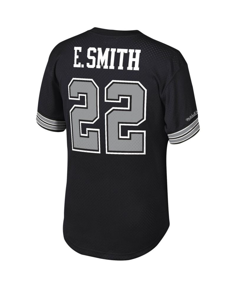 Men's Emmitt Smith Black Dallas Cowboys Retired Player Name and Number Mesh Top