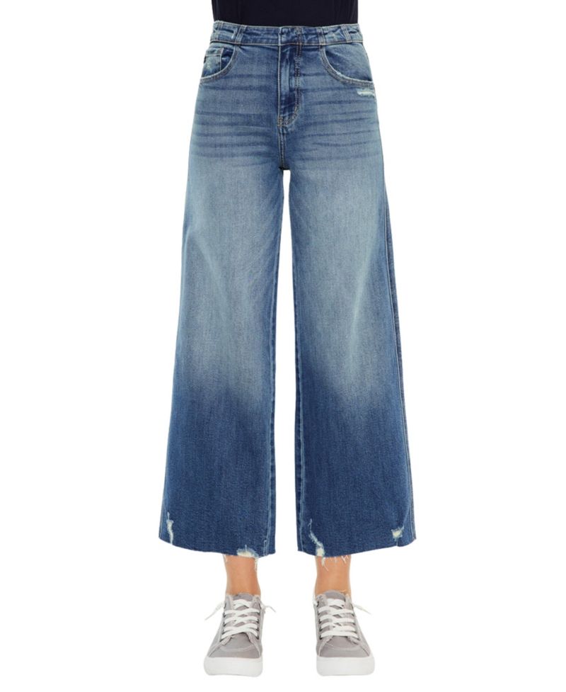 Women's Shelly High Rise Cropped Wide Leg Jeans