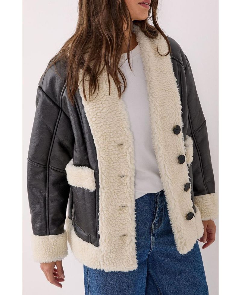 Women's Borg Bonded 80s Aviator Jacket