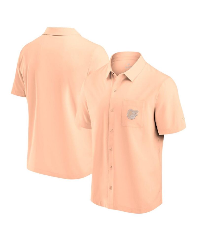 Men's Light Pink Baltimore Orioles Front Office Button-Up Shirt