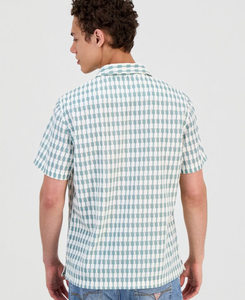 Men's Woodland Jacquard Short-Sleeve Shirt