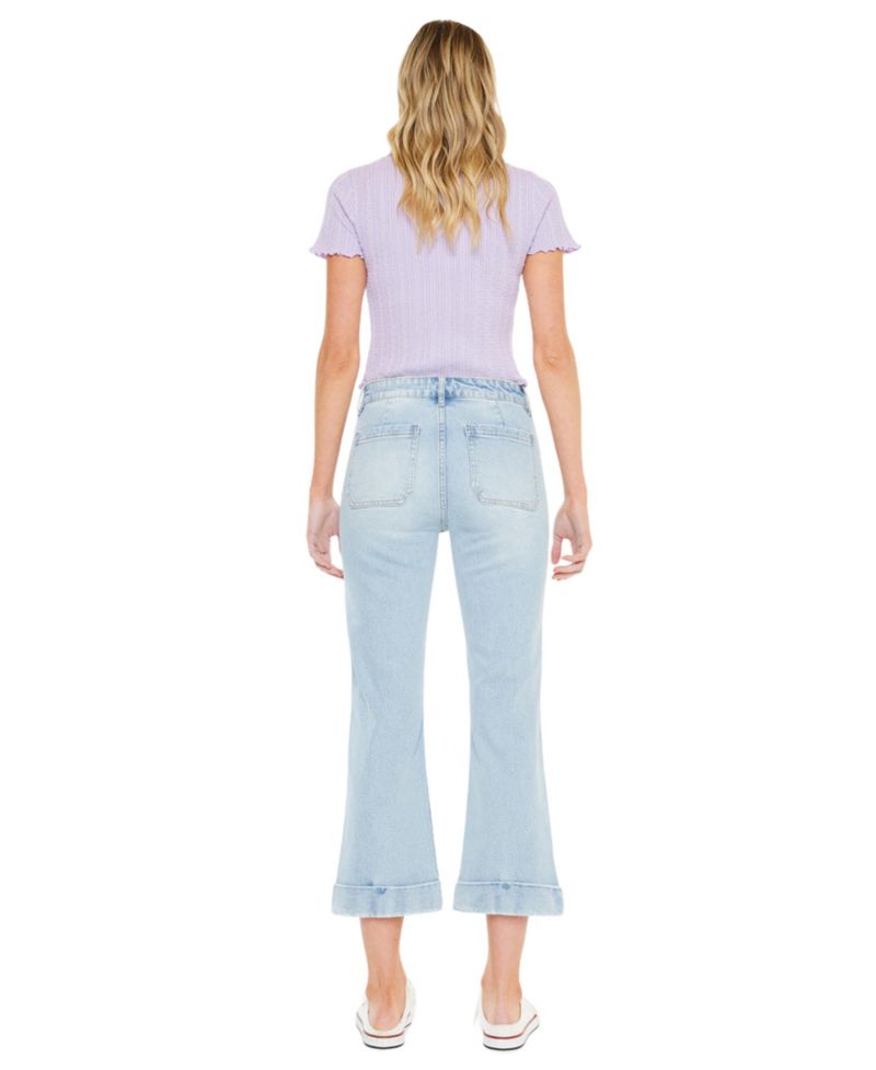 Women's Angelina High Rise Crop Flare Jeans
