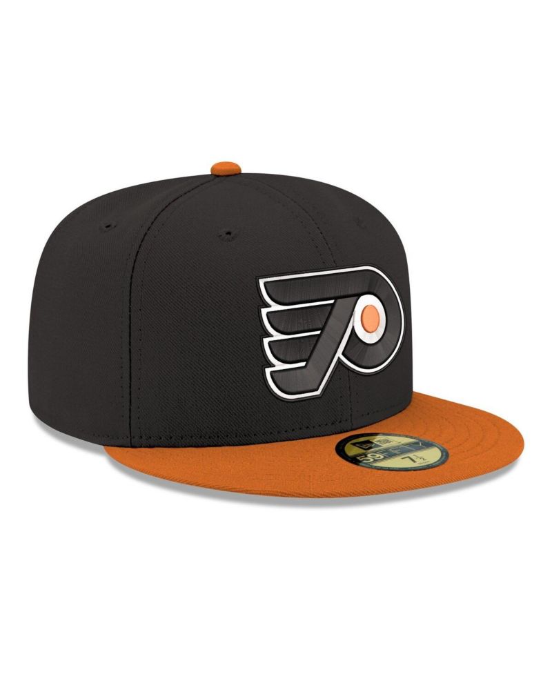 Men's Black Philadelphia Flyers Core Logo Two-Tone 59FIFTY Fitted Hat