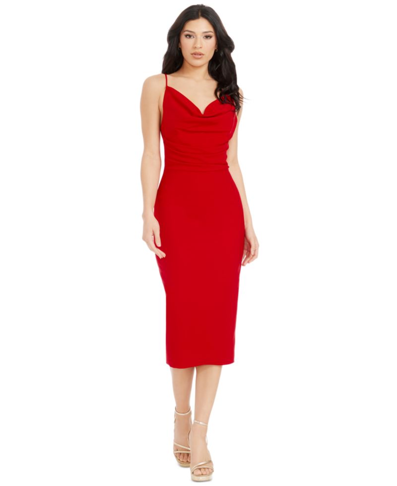 Women's Nikki Cowl Neck Low-Back Dress