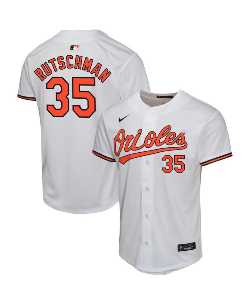 Big Boys and Girls Adley Rutschman White Baltimore Orioles Home Game Player Jersey