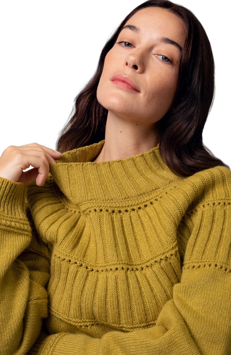 Women's Textured Yoke Sweater
