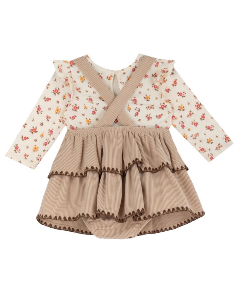Baby Girls' Fall Corduroy Top and Romper, 2-Piece Set