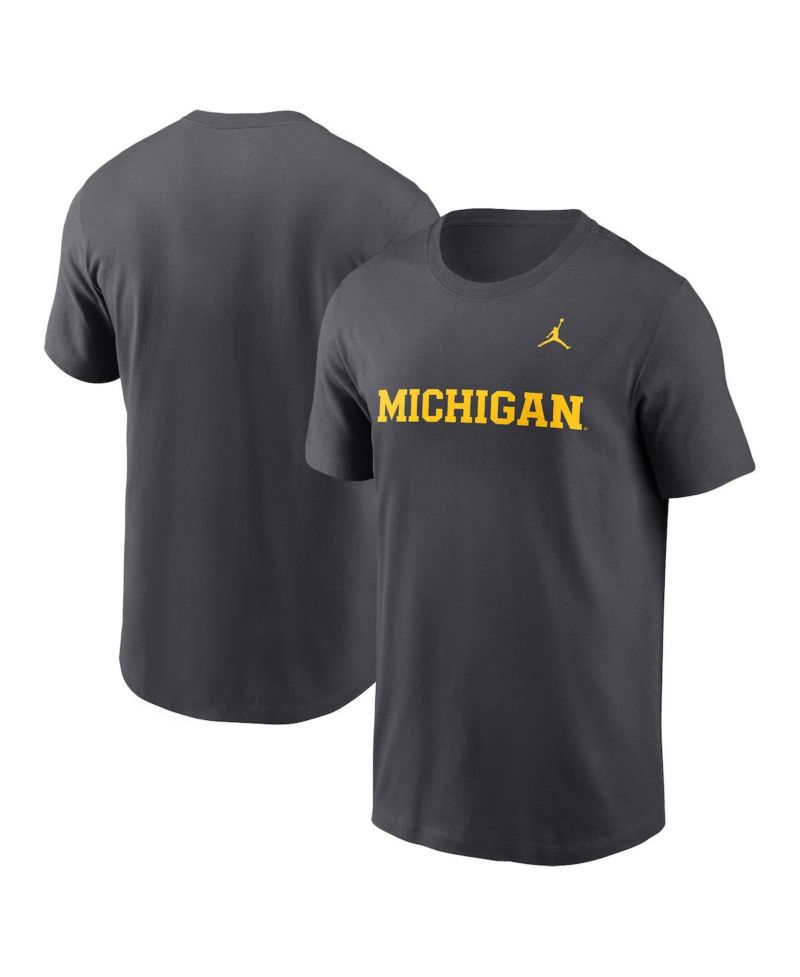 Men's Anthracite Michigan Wolverines Primetime Wordmark T-Shirt