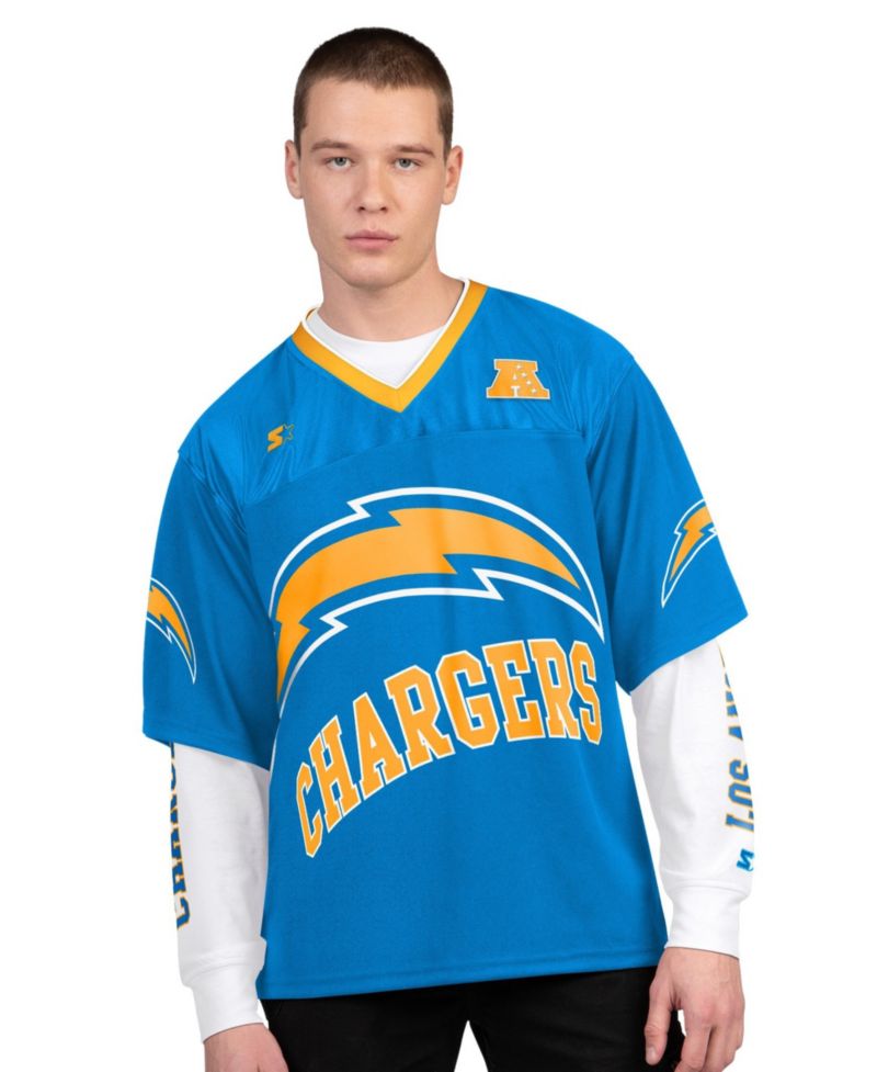 Men's Los Angeles Chargers Graphic Short-Sleeve and Long-Sleeve T-Shirt, 2-Piece Set