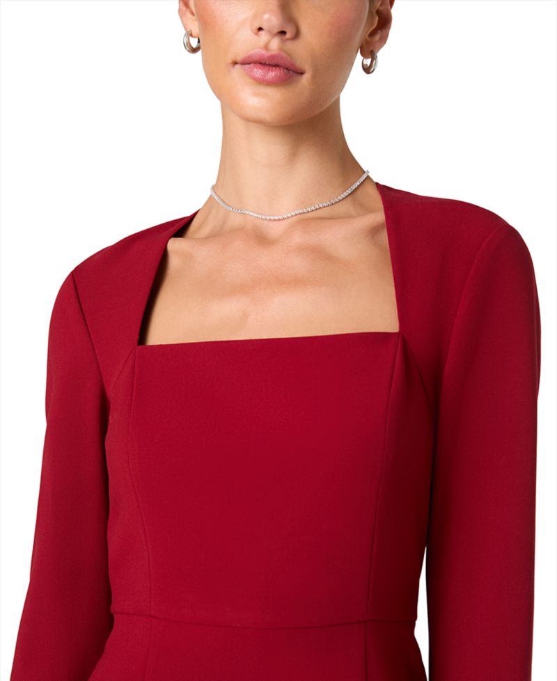 Women's Whisper Long-Sleeve Square-Neck Mini Dress