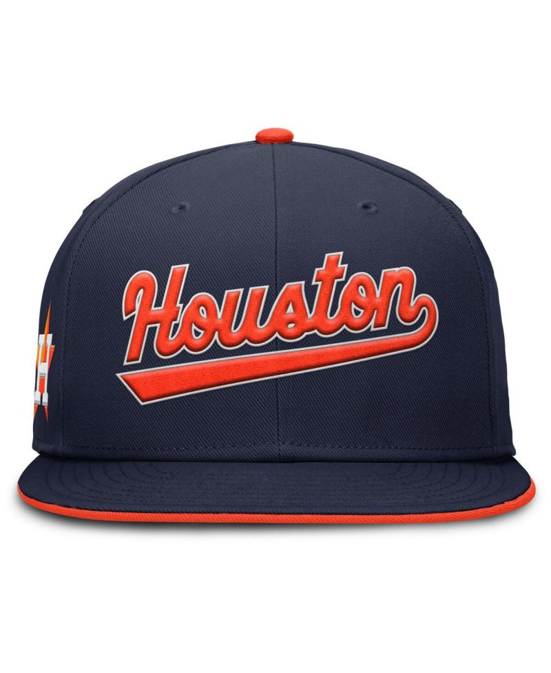 Men's Navy Houston Astros True Performance Fitted Hat