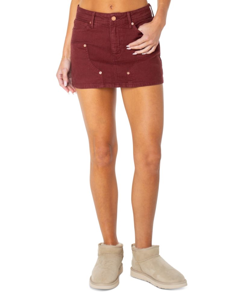 Women's Reel Life Mini Carpenter Denim Skirt