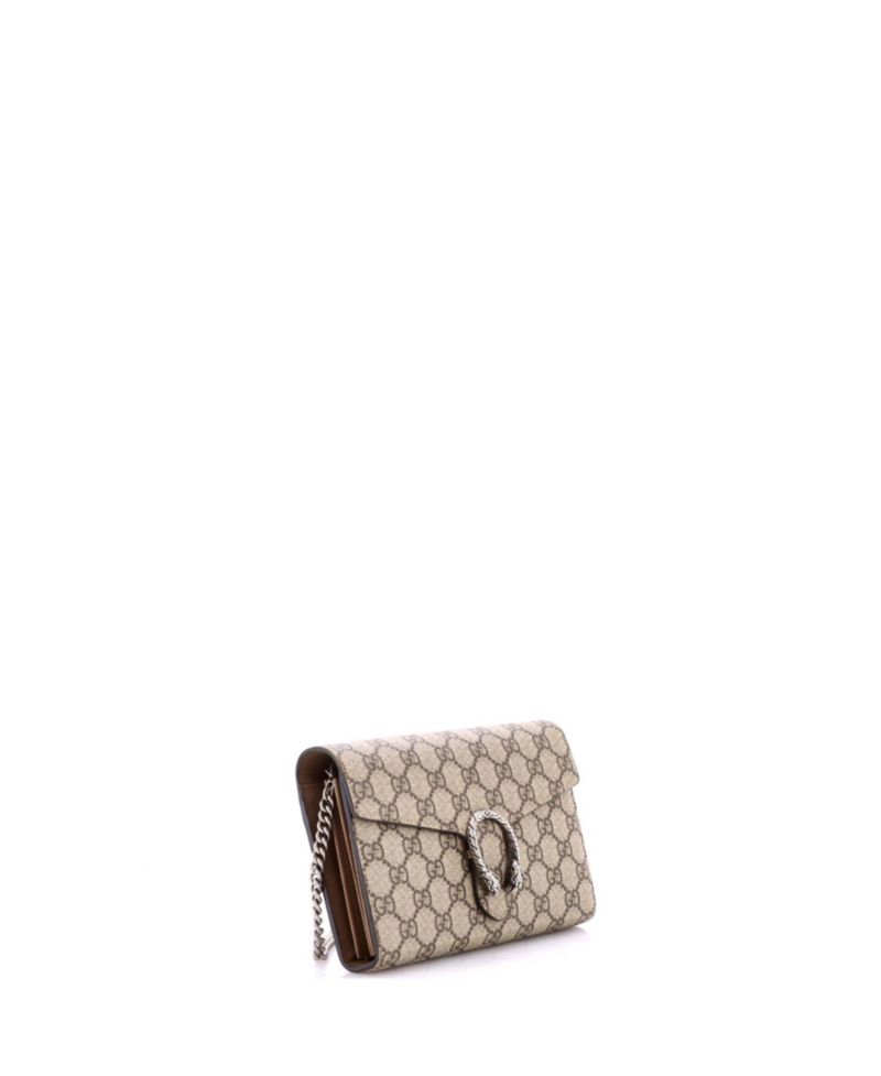 Small Dionysus Chain Wallet GG Coated Canvas
