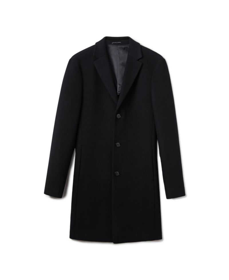 Men's Gable Wool-Blend Single-Breasted Regular-Fit Overcoat