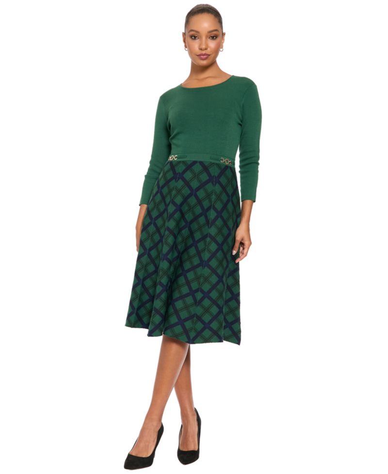 Women's A-Line Midi Sweater Dress