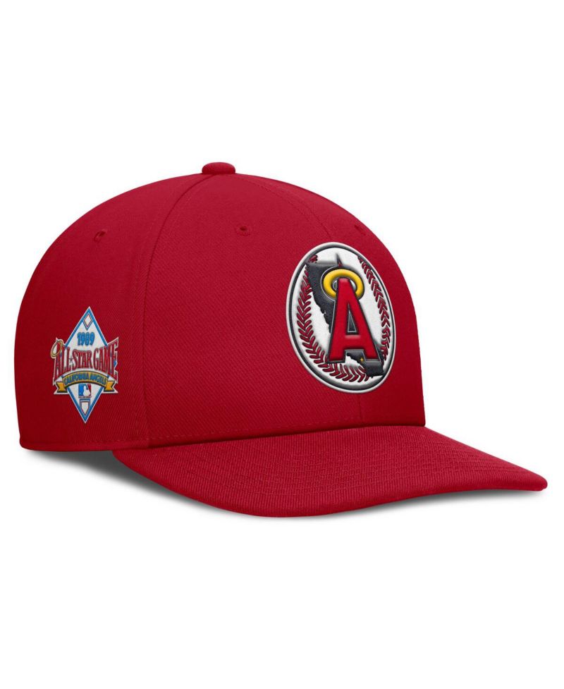Men's Red California Angels Pro Performance Snapback Hat
