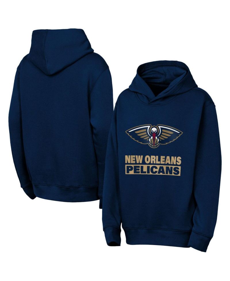 Big Boys and Girls Navy New Orleans Pelicans Back to the Basics Hoodie Sweatshirt