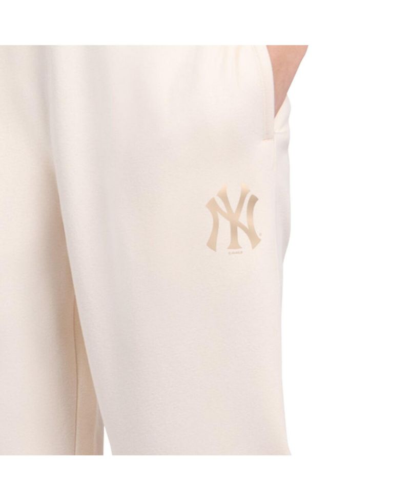 Women's Cream New York Yankees Pastel High Waisted Fleece Pants